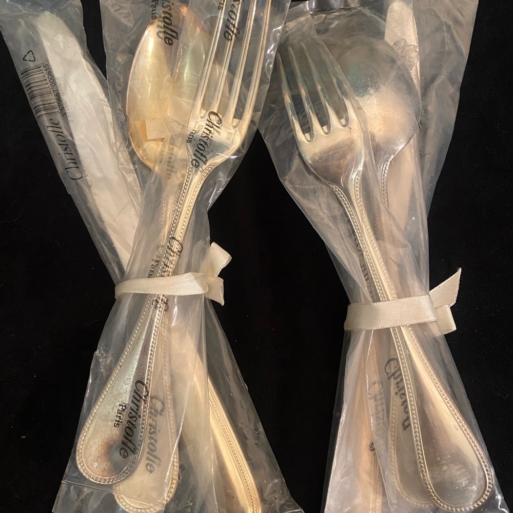 Christofle Silver 6-piece Flatware Set Elegant Dining